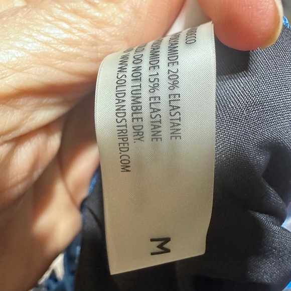 Solid & Striped Moroccan Blue Shimmer Underwire One-Piece Swimsuit Medium - Picture 16 of 16